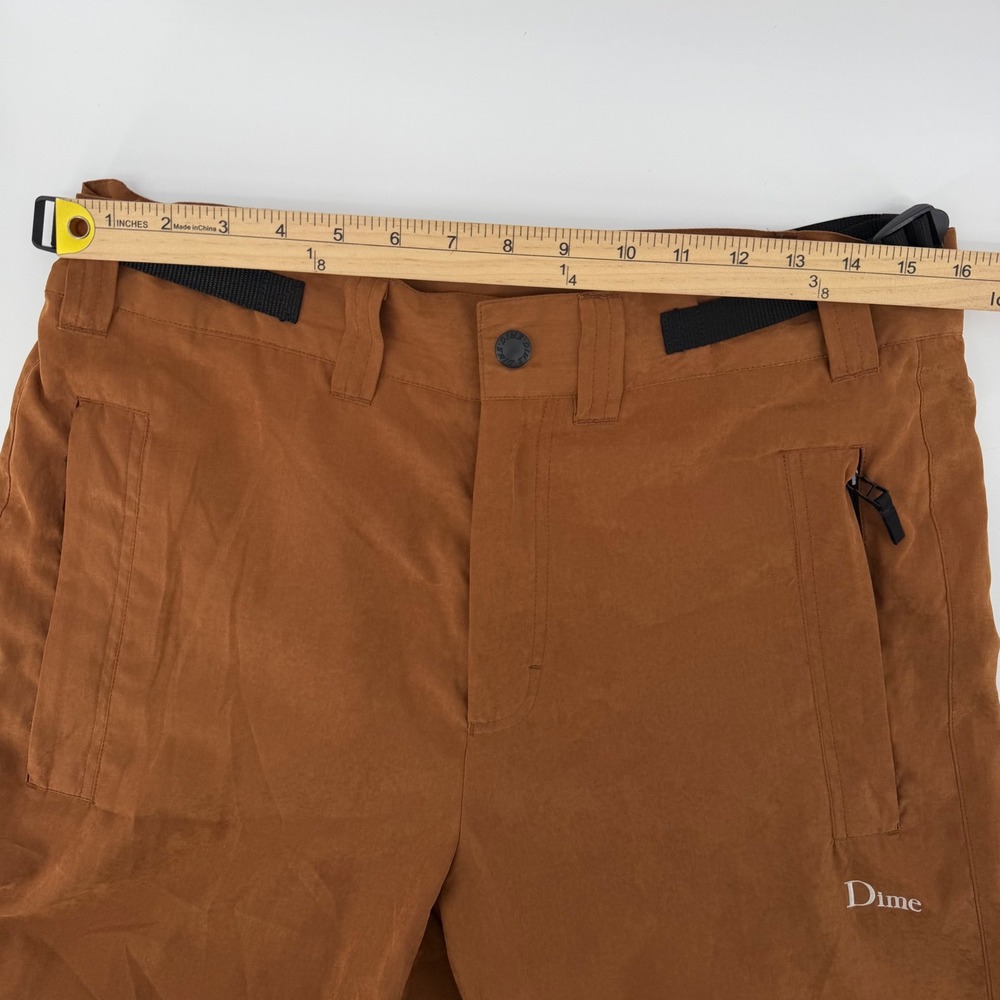 Dime Cargo Pants Men Medium Brown Integrated Belt Utility Skate Gorpcore - Picture 11 of 13